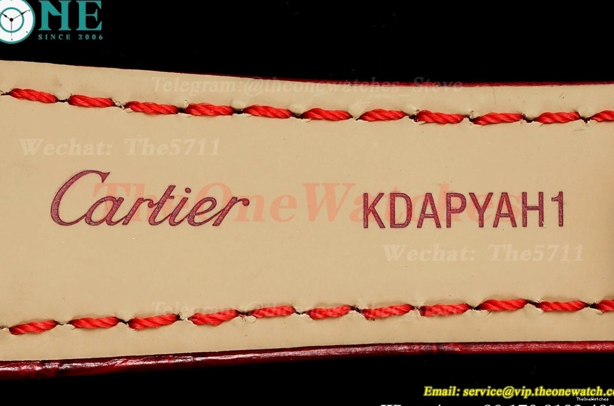 30mm SS De Ladies White LE Cartier Quartz RG Dial Red Pasha AF 0325